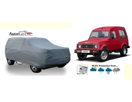 Auto-Kart Car Body Cover for Maruti Suzuki Gypsy, silver